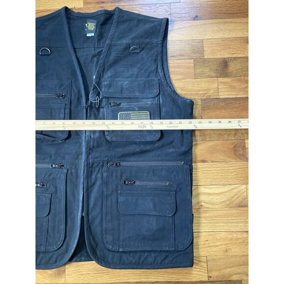 HQ Issue Tactical Zip Up Vest Adult Medium Black Cotton Blend Concealed Carry - Picture 6 of 8